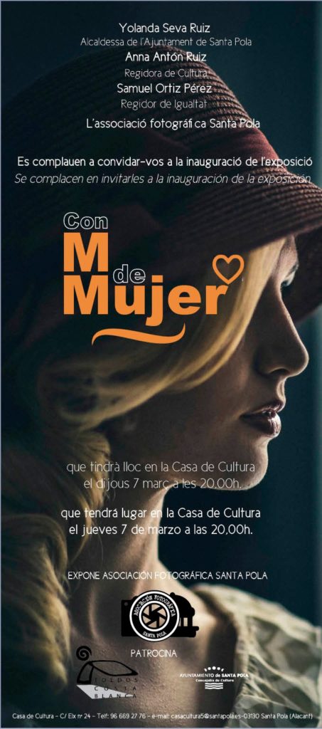 cartel anunciador exposicion dia de la mujer 2019